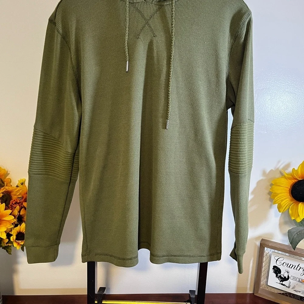 Olive Green Men's Lightweight Shirt Jacket Medium